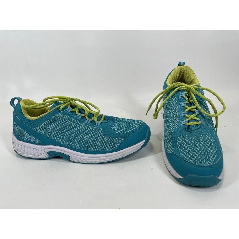 Orthofeet Bio‎ Fit 986 Shoes Womens Size 12 B Blue Yellow Orthopedic Walking